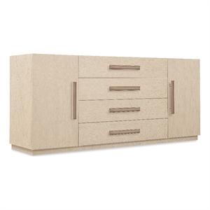 Bowery Hill Buffet with Silverware Tray in Natural Wood Finish