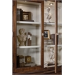Bowery Hill Display Cabinet with LED-Lit Glass Doors in Dark Walnut