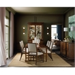 Bowery Hill Display Cabinet with LED-Lit Glass Doors in Dark Walnut
