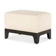Bowery Hill Upholstered Rectangular Ottoman in Soft Beige Fabric