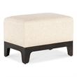Bowery Hill Upholstered Rectangular Ottoman in Soft Beige Fabric