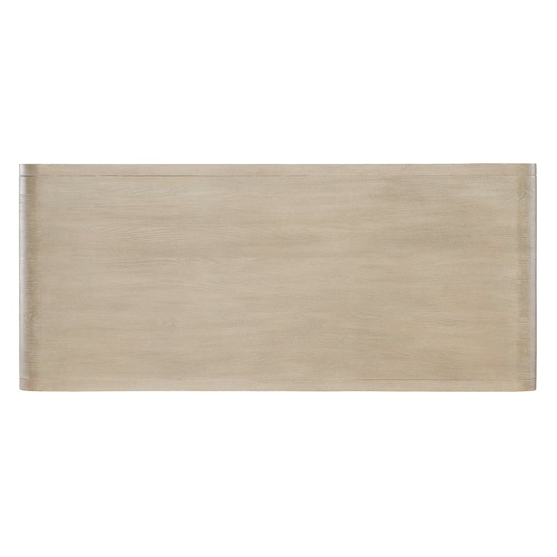 Bowery Hill Two-Tone Writing Desk with Keyboard Drawer in Natural Wood