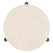 Bowery Hill Round Marble-Top End Table with Open-Frame Base in Medium