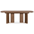 Bowery Hill Rectangle Dining Table with Two 20in Leaves in Medium