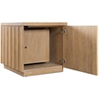 Bowery Hill Scalloped End Table with Hidden Storage in Light Brown