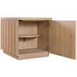 Bowery Hill Scalloped End Table with Hidden Storage in Light Brown