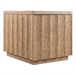Bowery Hill Scalloped End Table with Hidden Storage in Light Brown