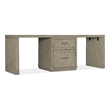 Bowery Hill 84in Home Office Desk with One Centered File Drawer