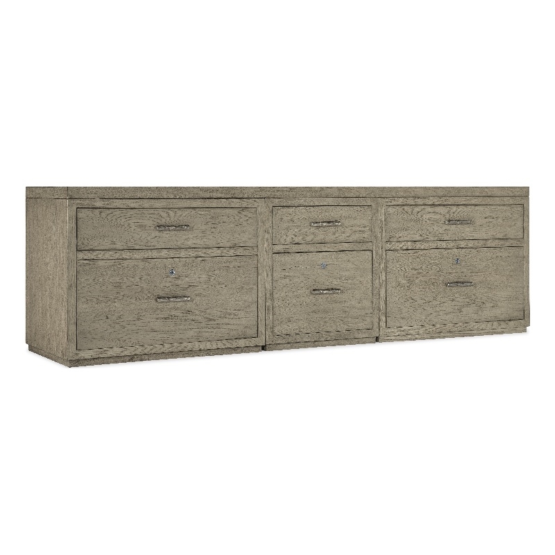 Bowery Hill 96in Home Office Credenza with Two Lateral Files