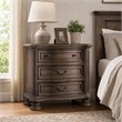 Bowery Hill 3-Drawer Nightstand in Rustic Walnut Finish with Cedar Lining