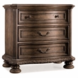Bowery Hill 3-Drawer Nightstand in Rustic Walnut Finish with Cedar Lining
