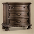 Bowery Hill 3-Drawer Nightstand in Rustic Walnut Finish with Cedar Lining