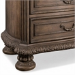Bowery Hill 3-Drawer Nightstand in Rustic Walnut Finish with Cedar Lining
