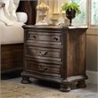 Bowery Hill 3-Drawer Nightstand in Rustic Walnut Finish with Cedar Lining