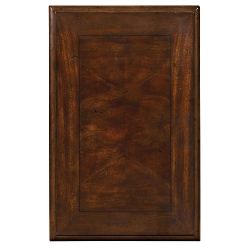 Bowery Hill Chairside End Table in Mahogany Finish with 3 Drawers