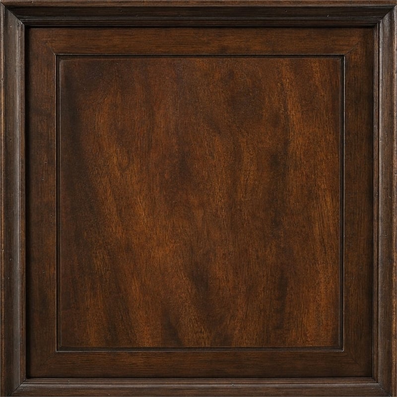 Bowery Hill Dining Display Cabinet with Glass Accents in Mahogany Finish