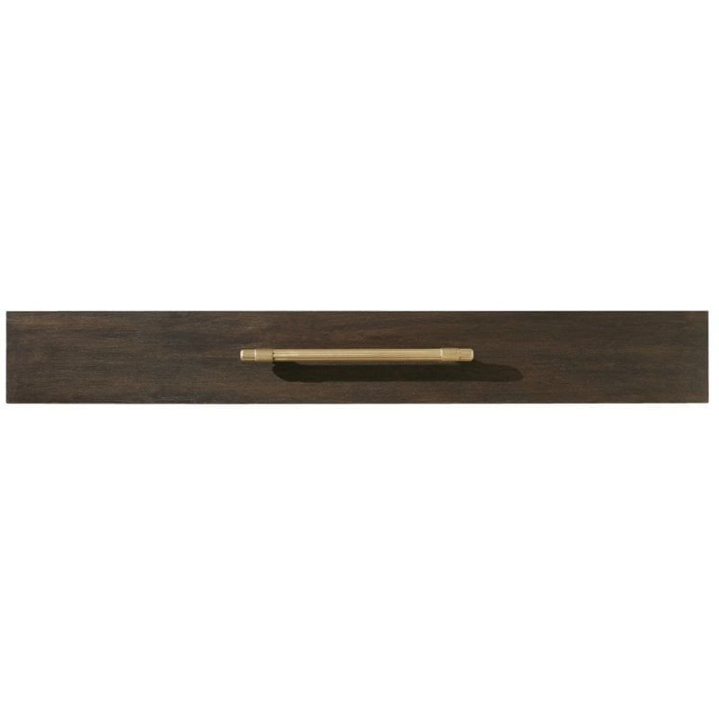 Bowery Hill Nightstand with Brass Frame in Midnight Brown Finish