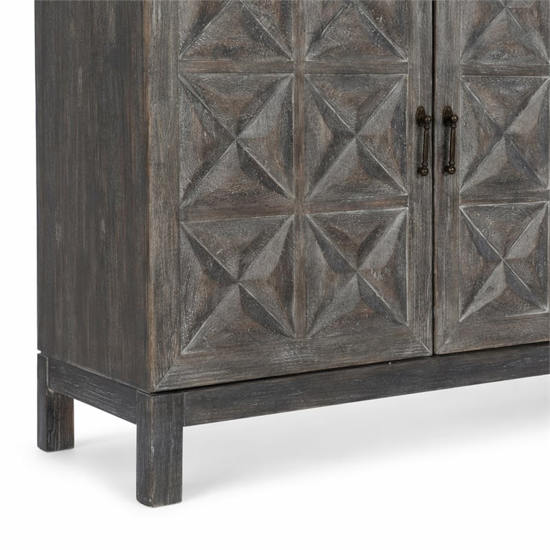 Bowery Hill Entertainment Console in Shale Wood Finish with 4 Doors
