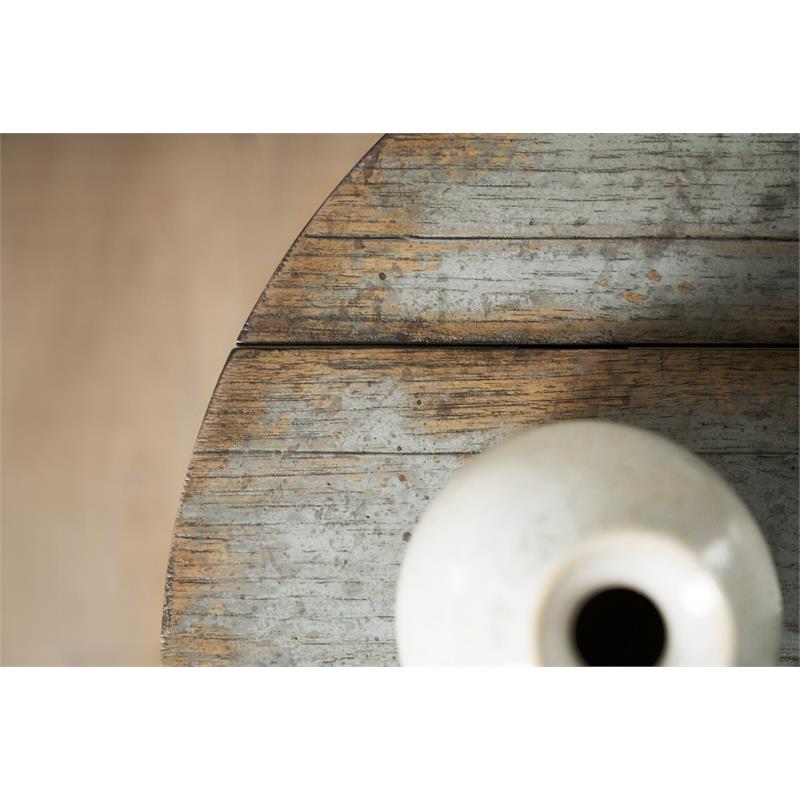 Bowery Hill Gate Leg Round Table in Blue Distressed Finish