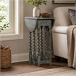 Bowery Hill Gate Leg Round Table in Blue Distressed Finish