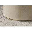 Bowery Hill Round Cocktail Table with Champagne Metal Base in Taupe