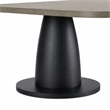Bowery Hill Round Dining Table with Pedestal Base in Textured Grey