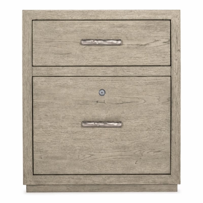 Bowery Hill 2-Drawer Filing Cabinet in Grey Wood Finish