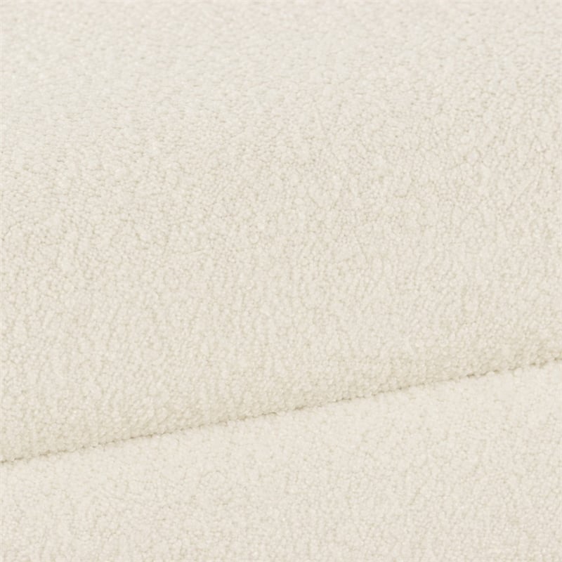 Bowery Hill Westwood Queen Bed with Ivory Upholstered Headboard