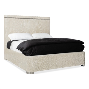 Bowery Hill King Wood Panel Bed in Natural Diamond Finish