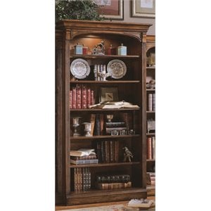 Bowery Hill Open Bookcase in Medium Cherry Hardwood with Adjustable Shelves