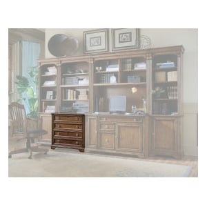 Bowery Hill Wooden Lateral File Cabinet with Locks in Medium Cherry