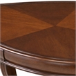 Bowery Hill Round Glass Cocktail Table with Starburst Inlay in Clear