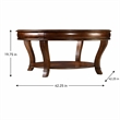 Bowery Hill Round Glass Cocktail Table with Starburst Inlay in Clear