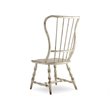 Bowery Hill Spindle Dining Side Chair in Distressed White Finish