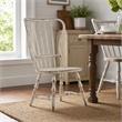 Bowery Hill Spindle Dining Side Chair in Distressed White Finish