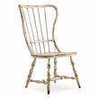 Bowery Hill Spindle Dining Side Chair in Distressed White Finish