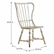 Bowery Hill Spindle Dining Side Chair in Distressed White Finish