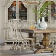 Bowery Hill Spindle Dining Side Chair in Distressed White Finish