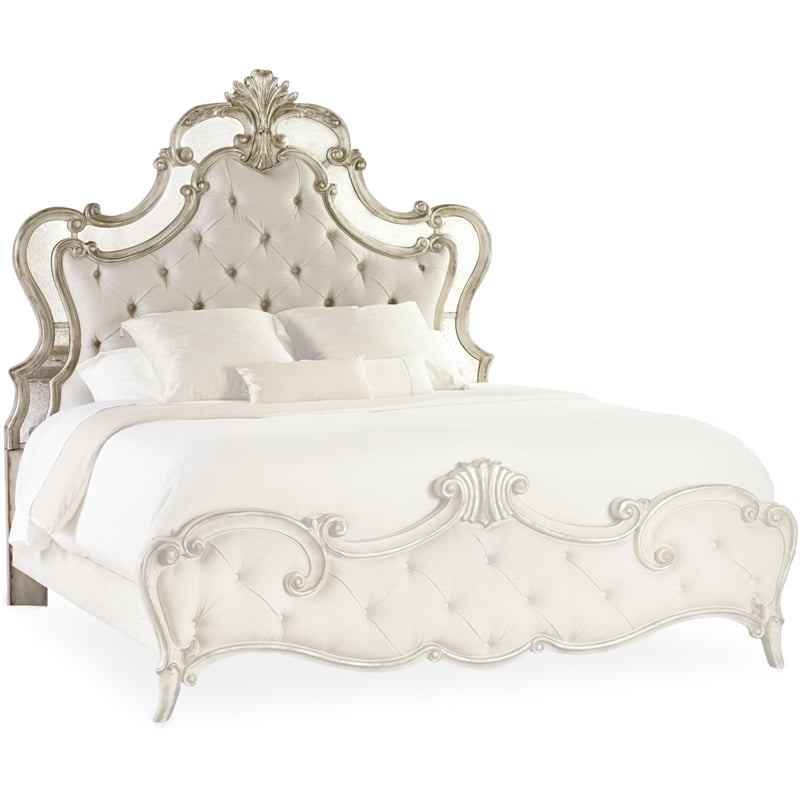 Bowery Hill King/California King Upholstered Headboard in Silver Leaf