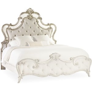 Bowery Hill King/California King Upholstered Headboard in Silver Leaf