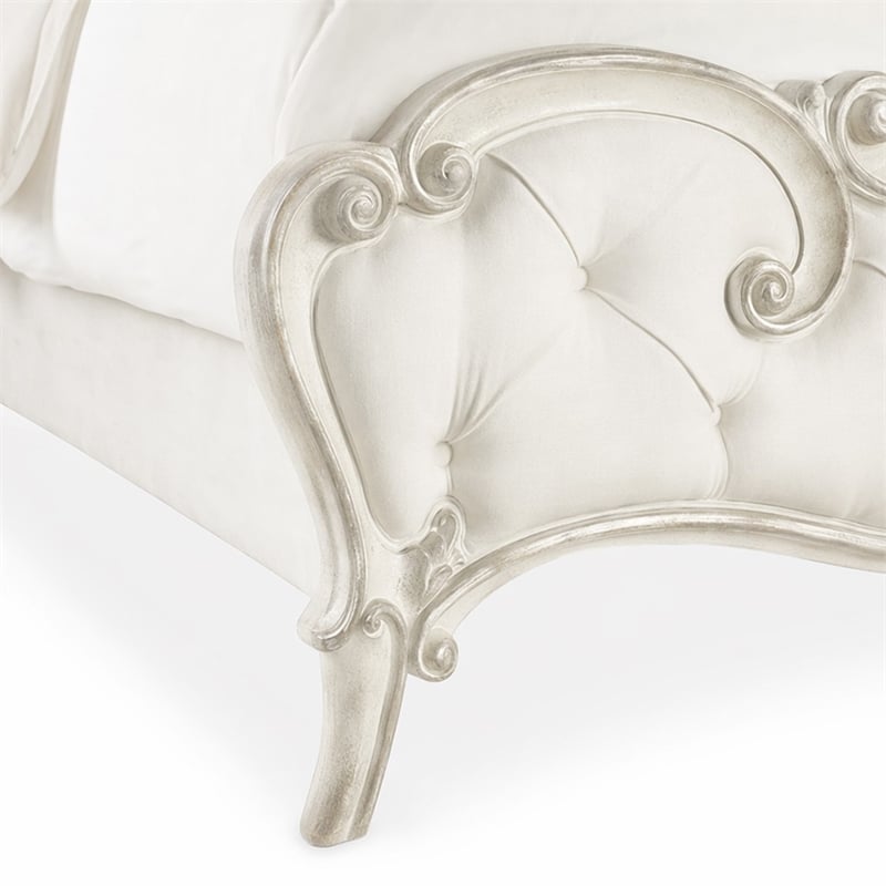 Bowery Hill King/California King Upholstered Headboard in Silver Leaf
