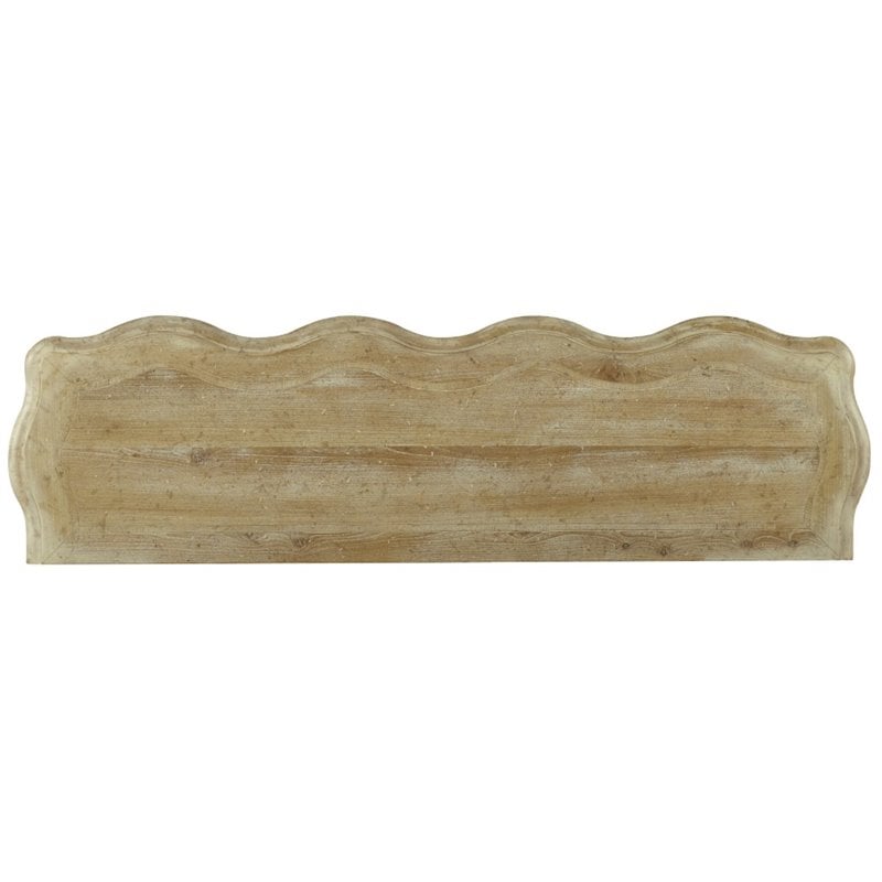 Bowery Hill Draped Sideboard in Light Wood with Adjustable Shelves