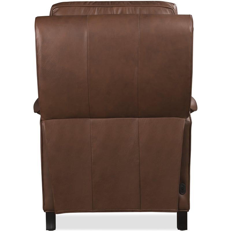 Bowery Hill Wrenn Power Recliner with USB Port in Brown Leather