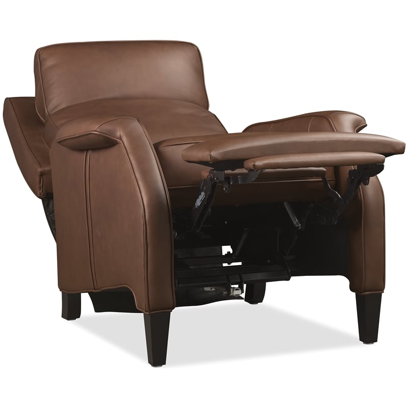Bowery Hill Wrenn Power Recliner with USB Port in Brown Leather