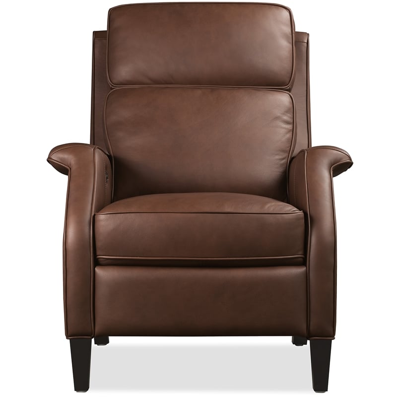 Bowery Hill Wrenn Power Recliner with USB Port in Brown Leather