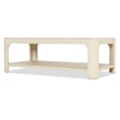 Bowery Hill Raffia Rectangle Cocktail Table with Cream Raffia Wood Finish