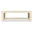 Bowery Hill Raffia Rectangle Cocktail Table with Cream Raffia Wood Finish