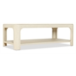 Bowery Hill Raffia Rectangle Cocktail Table with Cream Raffia Wood Finish