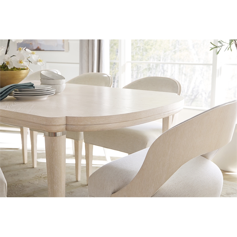 Bowery Hill Barrel Back Side Chair with Oak Veneer Back and Fabric Seat