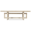 Bowery Hill Natural Wood Rectangle Cocktail Table with Interlocking Base
